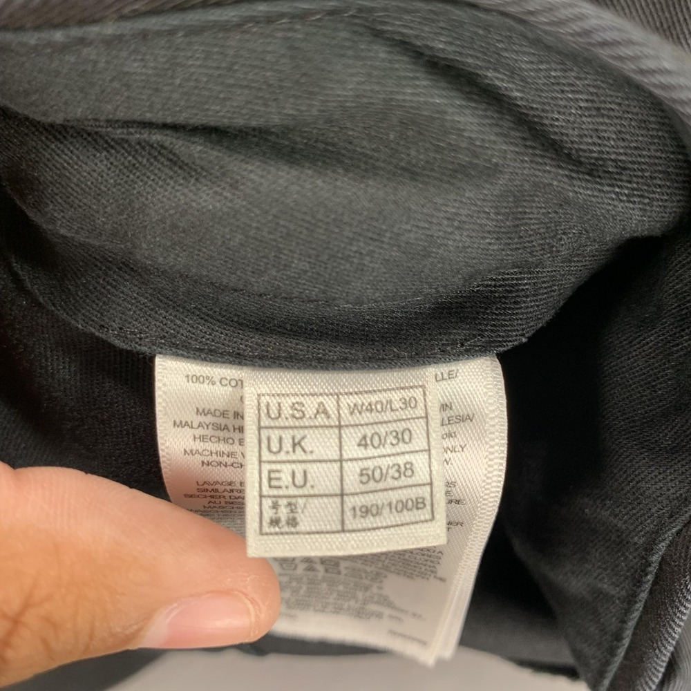 Brooks Brothers Pants Mens 40x30 (38x30) Black Advantage Chino Clark Flat Front - Picture 6 of 16
